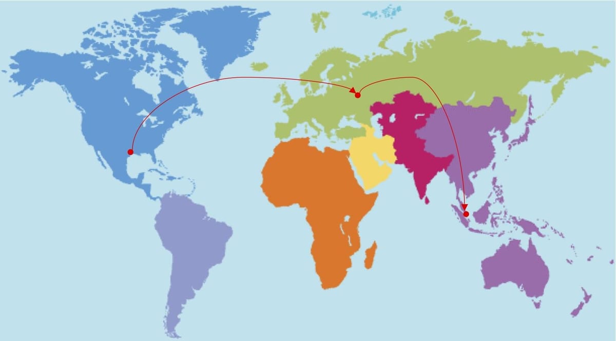 Houston在世界地图