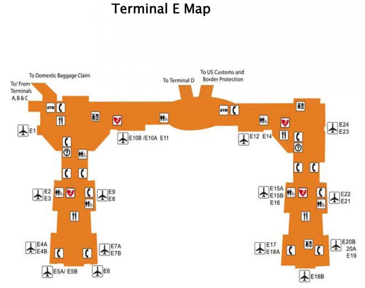 休斯顿机场终端的电子地图