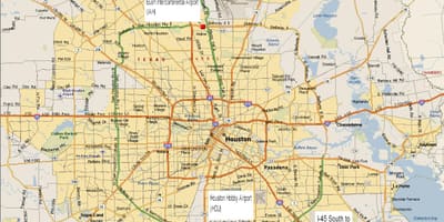 地图的休斯敦都市地区