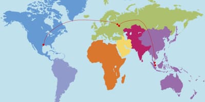 Houston在世界地图