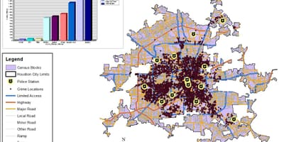 休斯顿的犯罪率的地图