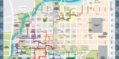 休斯顿市区隧道的地图