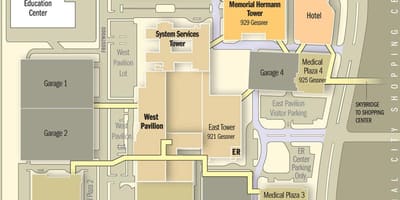 赫尔曼纪念医院的地图