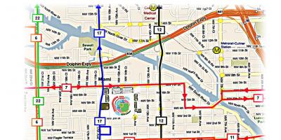 休斯敦的巴士路线的地图