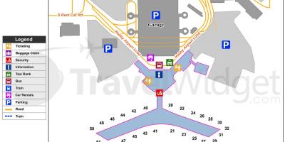 休斯顿机场的地图