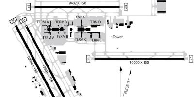布什洲际机场的地图